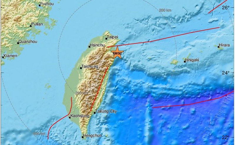 Ισχυρός σεισμός 6 Ρίχτερ σημειώθηκε στην Ταϊβάν