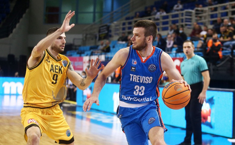 Basketball Champions League: Ήττα για την ΑΕΚ από την Τρεζίβο