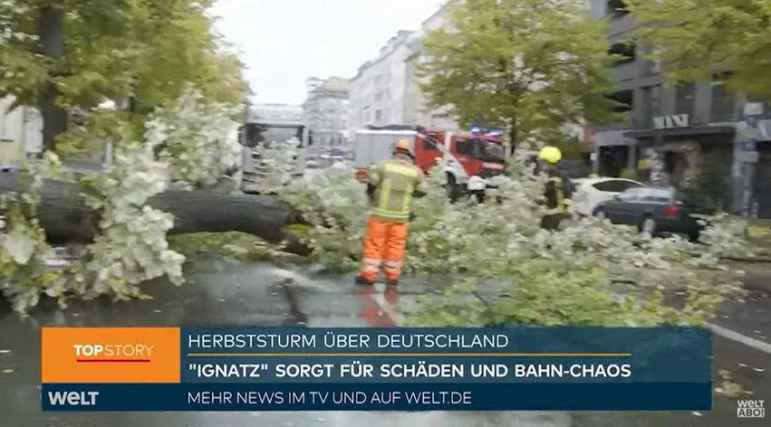 Γερμανία: Σφοδρή κακοκαιρία από τον τυφώνα «Ιγνάτιο» &#8211; Πέντε τραυματίες