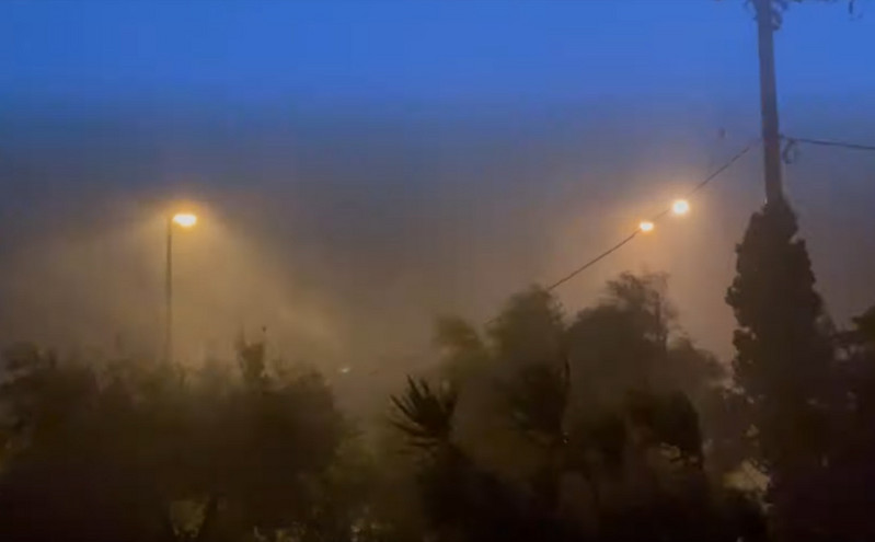 Κακοκαιρία Μπάλλος: Εντυπωσιακό βίντεο από την καταιγίδα στην Κρήτη τα ξημερώματα