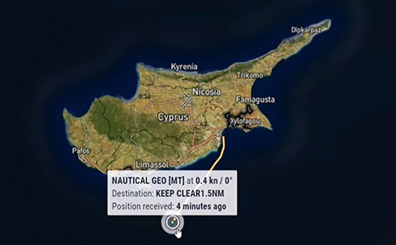 Το γαλλικό σκάφος Nautical Geo και πάλι στην κυπριακή ΑΟΖ