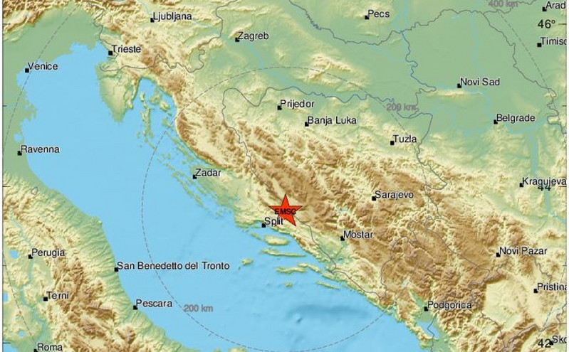 Σεισμός 5,1 βαθμών έπληξε την νότια Κροατία