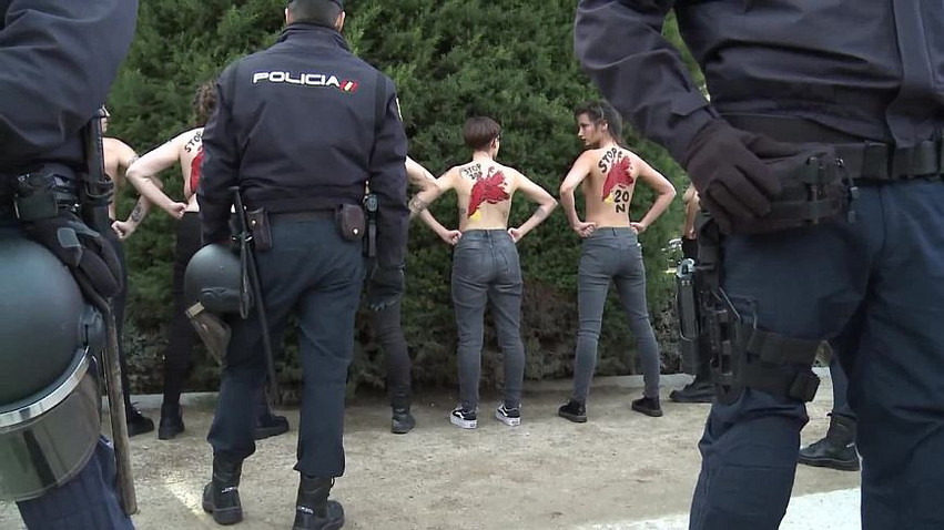 Μαδρίτη: Οι FEMEN διέκοψαν συγκέντρωση νοσταλγών του Φράνκο &#8211; Δείτε φωτογραφίες