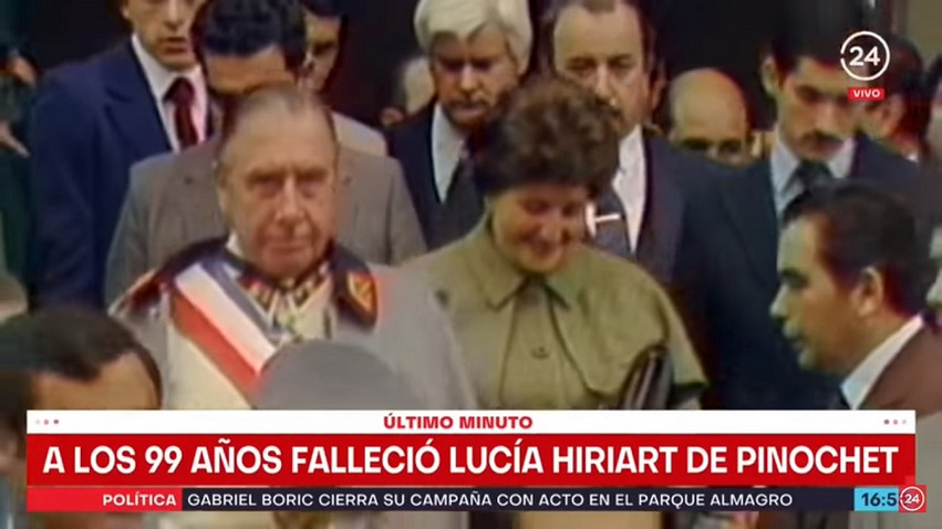 Χιλή: Πέθανε η Λουσία Ιριάρτ, η χήρα του πρώην δικτάτορα Αουγκούστο Πινοτσέτ