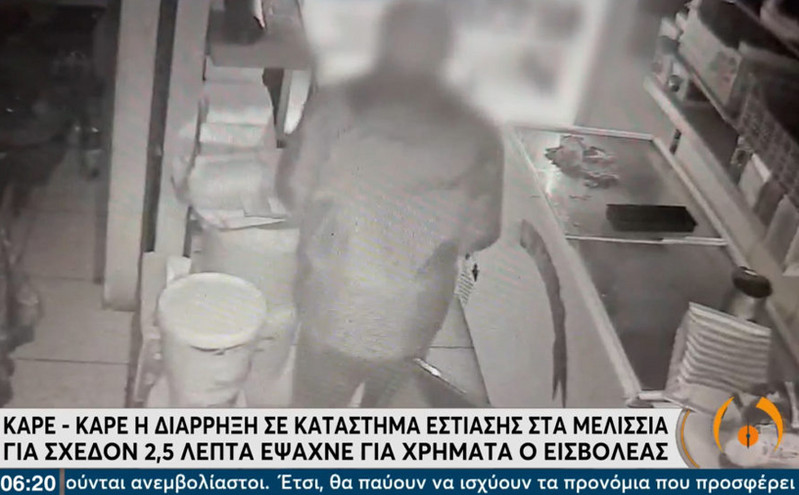 Βίντεο ντοκουμέντο: Καρέ &#8211; καρέ η διάρρηξη σε κατάστημα στα Μελίσσια