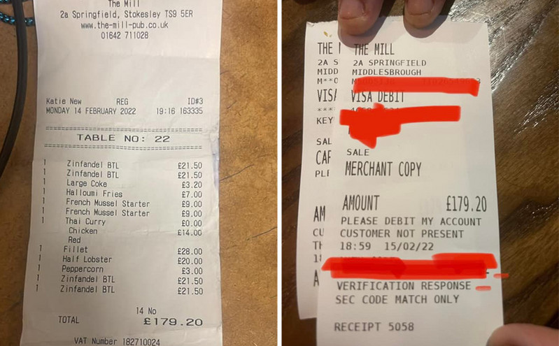 Ζευγάρι έριξε «πιστόλι» 215 ευρώ σε εστιατόριο αλλά ο μαγαζάτορας κατάφερε να πάρει τα λεφτά του