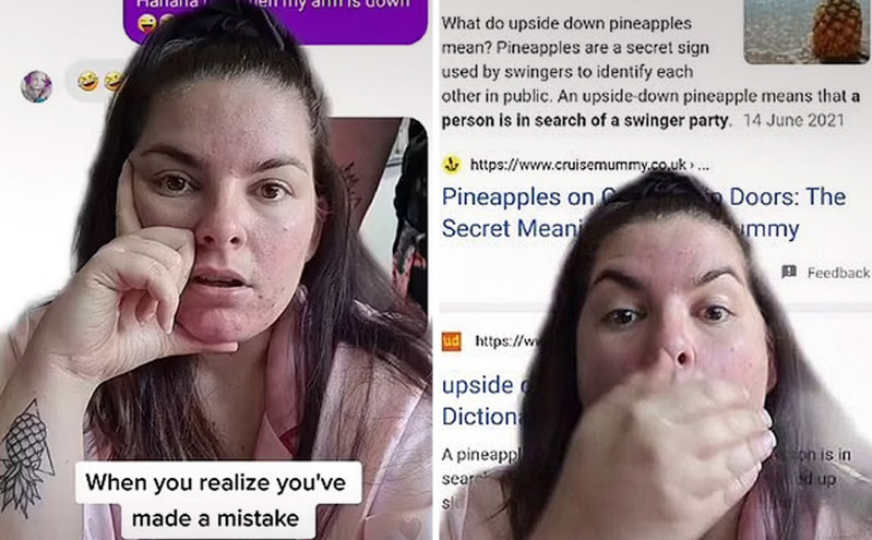 TikToker έκανε τατουάζ έναν ανάποδο ανανά χωρίς να ξέρει το&#8230; πικάντικο κρυφό του νόημα
