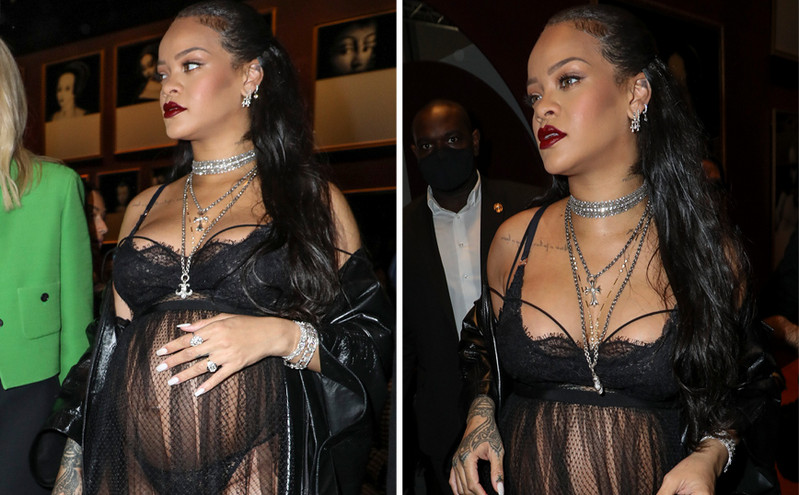Αποκαλυπτική και σέξι η έγκυος Rihanna – Τα εσώρουχα που τόνισαν τις καμπύλες της στο σόου του Dior