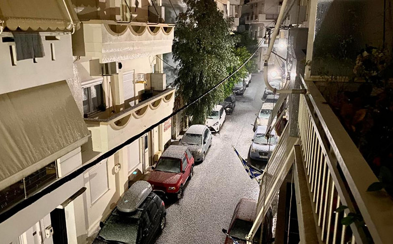 Κρήτη: Κεραυνοί και χιόνια, κλειστά τα σχολεία στα Ανώγεια