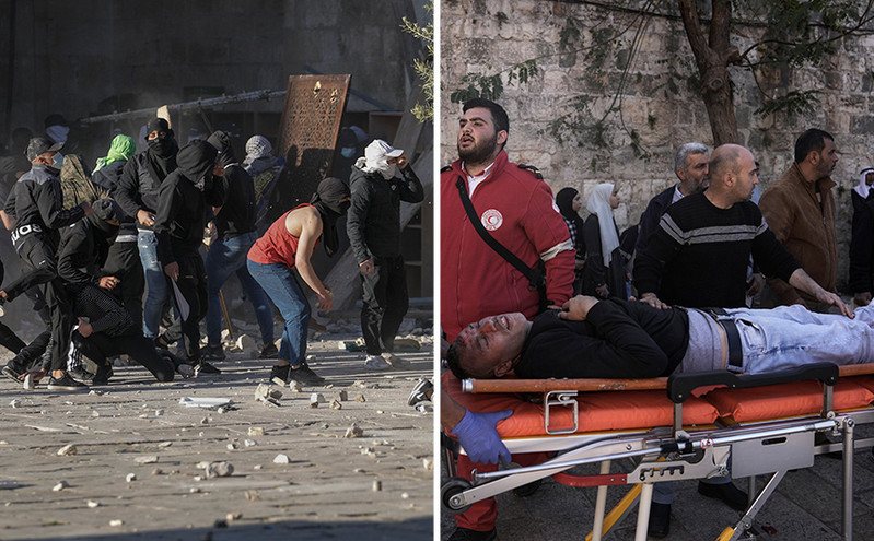 Έκρηξη βίας στην Ιερουσαλήμ: Τουλάχιστον 152 τραυματίες από τα επεισόδια στην Πλατεία των Τεμενών
