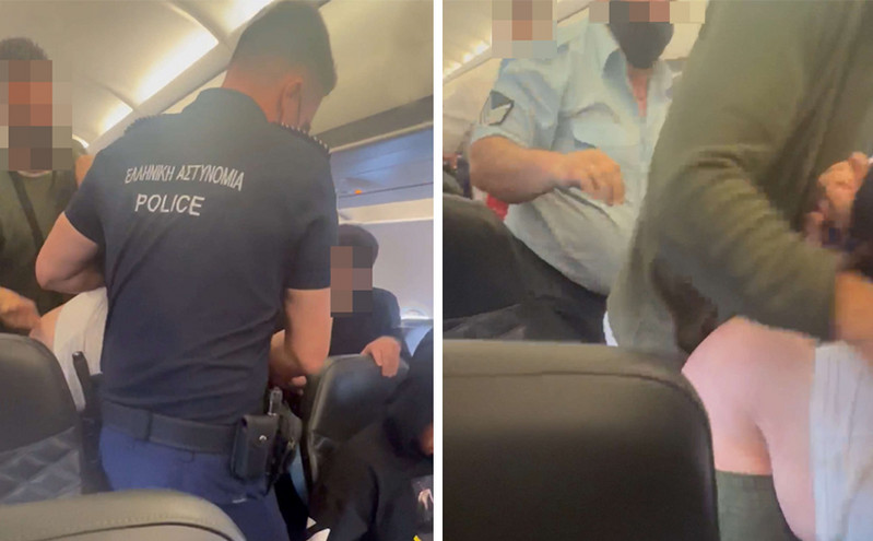 Μάχη μέσα σε αεροπλάνο από Λονδίνο για Κρήτη: Η αστυνομία έβγαλε «σηκωτό» μεθυσμένο Βρετανό που… ούρησε τον αδερφό του