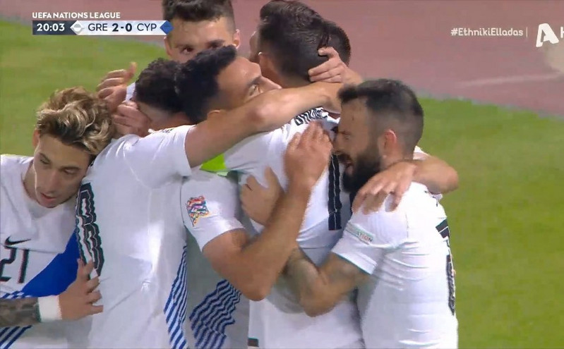 Ελλάδα &#8211; Κύπρος: 2-0 το σκορ στο ημίχρονο &#8211; Δείτε τα γκολ