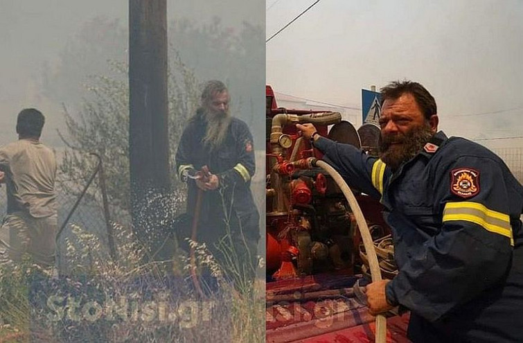 Φωτιά στη Λέσβο: Δύο ιερείς ρίχτηκαν στη μάχη με τις φλόγες στα Βατερά