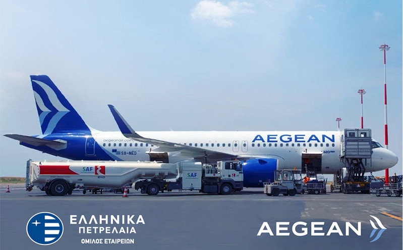 AEGEAN και ΕΛΛΗΝΙΚΑ ΠΕΤΡΕΛΑΙΑ κάνουν πράξη τις πρώτες πράσινες πτήσεις με τη χρήση βιώσιμων αεροπορικών καυσίμων