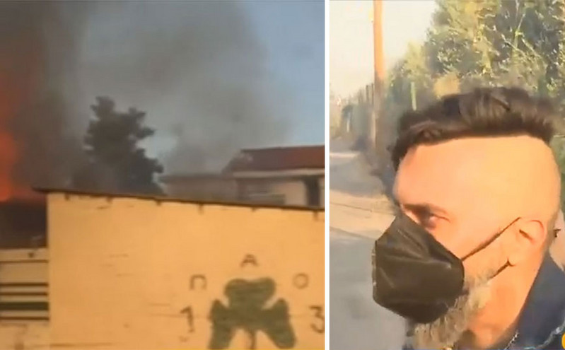 Κάτοικος στην Παλλήνη ξέσπασε on air: «Τι θέλετε να κάνετε ακροαματικότητα; Καίγεται το σπίτι μου»
