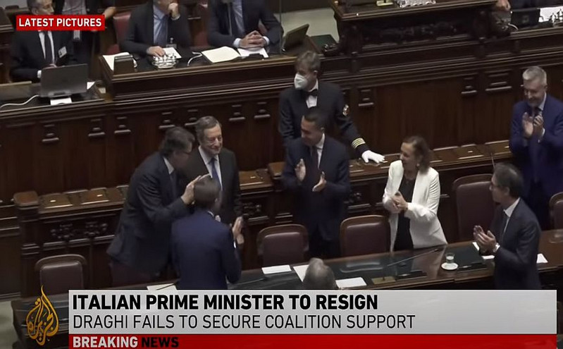 Ο Μάριο Ντράγκι παραιτείται &#8211; Καθ&#8217; οδόν για τον Πρόεδρο της Δημοκρατίας &#8211; Ανοίγει ο δρόμος για εκλογές