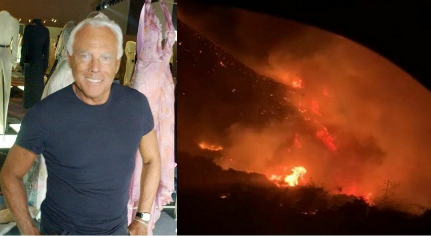Ιταλία: Πυρκαγιά στο μικρό νησί Παντελερία &#8211; Ο Τζόρτζιο Αρμάνι χρειάστηκε να απομακρυνθεί από τη βίλα του