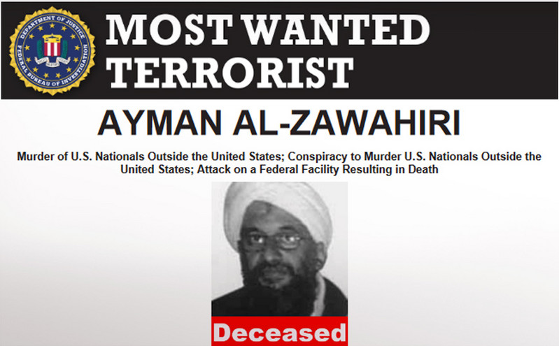 Νεκρός ο ηγέτης της Αλ Κάιντα Αϊμάν αλ Ζαουάχρι: Οι Ταλιμπάν παραβίασαν «κατάφωρα» τη συμφωνία της Ντόχας, λένε οι ΗΠΑ