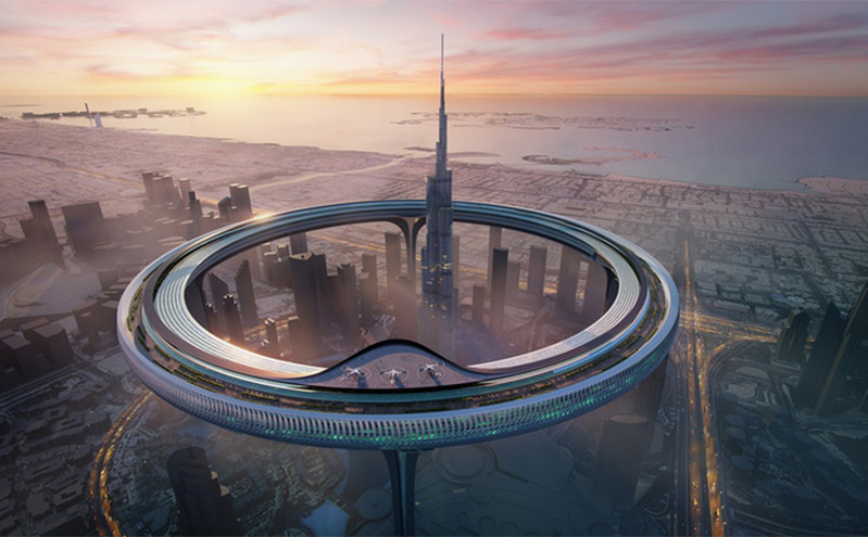 Ντουμπάι: Η δακτυλιωμένη πόλη σε ύψος 550 μέτρων γύρω από τον ψηλότερο ουρανοξύστη του κόσμου