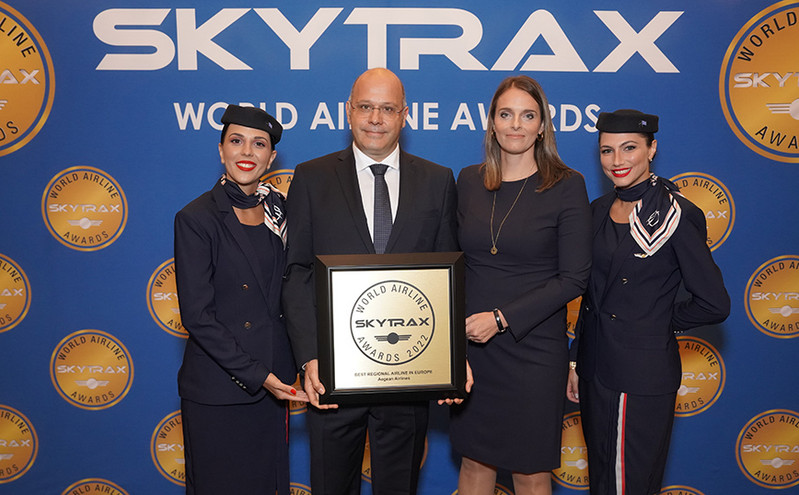 Η AEGEAN διακρίθηκε και πάλι ως η «Καλύτερη Περιφερειακή Αεροπορική Εταιρεία στην Ευρώπη» στα Skytrax World Airline Awards