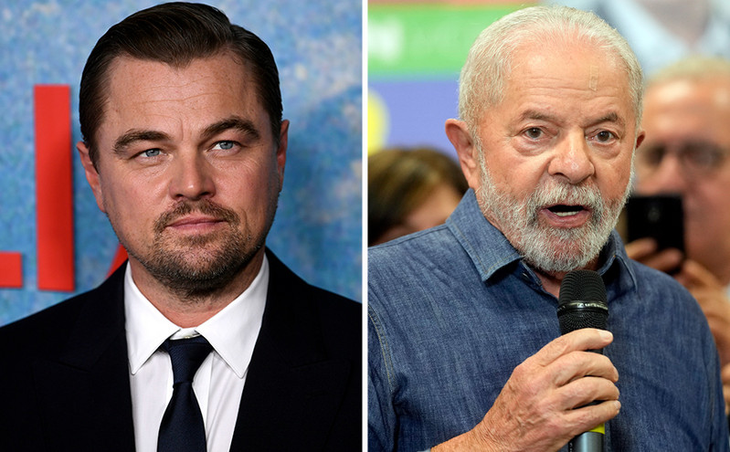 Ο Λεονάρντο Ντι Κάπριο και άλλοι ηθοποιοί του Χόλιγουντ πανηγυρίζουν για τη νίκη του Λούλα στη Βραζιλία