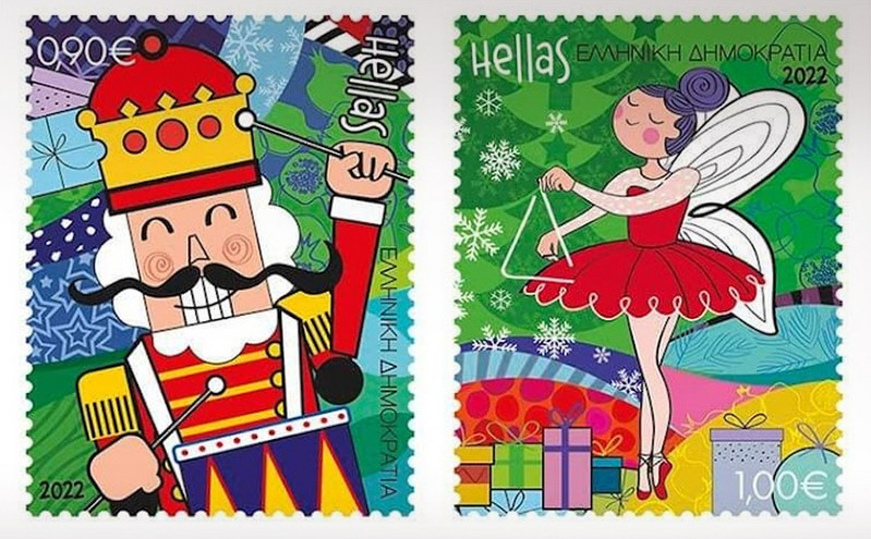 Τα Χριστούγεννα έφτασαν στα ΕΛΤΑ – Ο Καρυοθραύστης και ο Αρλεκίνος έγιναν γραμματόσημα