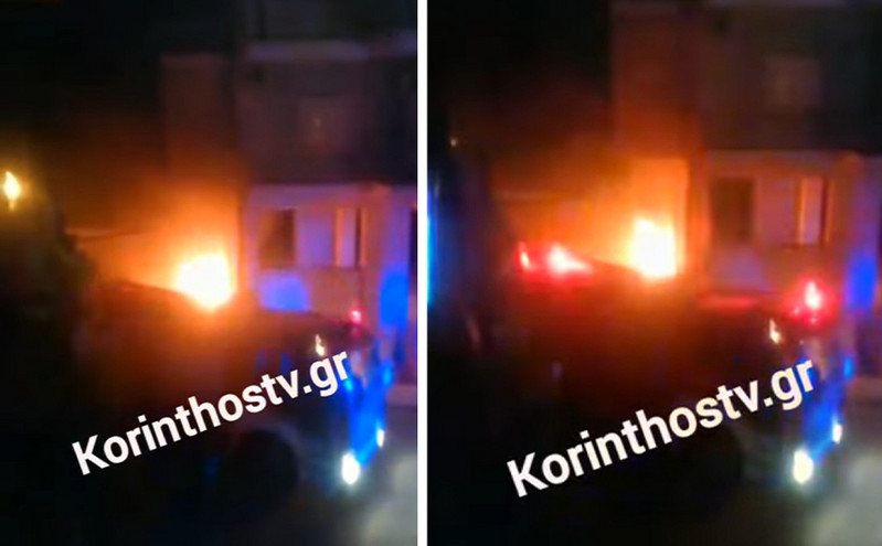 Κόρινθος: Βίντεο με τη στιγμή που αυτοκίνητο παίρνει φωτιά και καίγεται ολοσχερώς