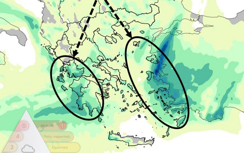 Οι περιοχές που μπαίνουν σήμερα στο «μάτι» της κακοκαιρίας &#8211; Βροχές ξανά και στην Αθήνα