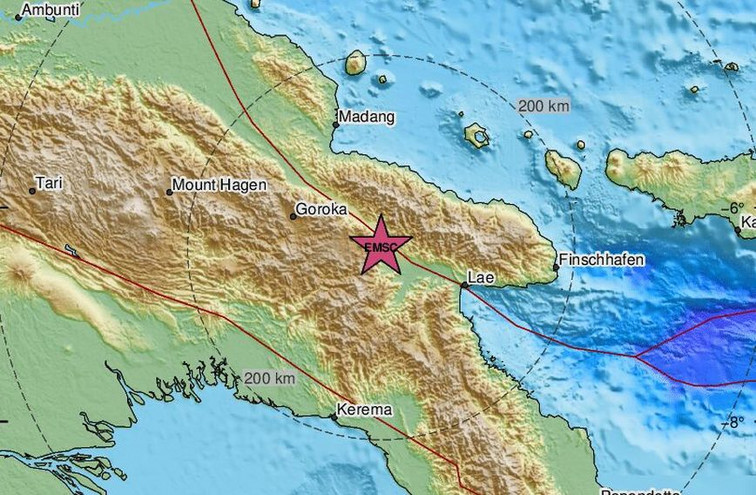 Ισχυρός σεισμός 5,9 Ρίχτερ ταρακούνησε τη Νέα Γουϊνέα