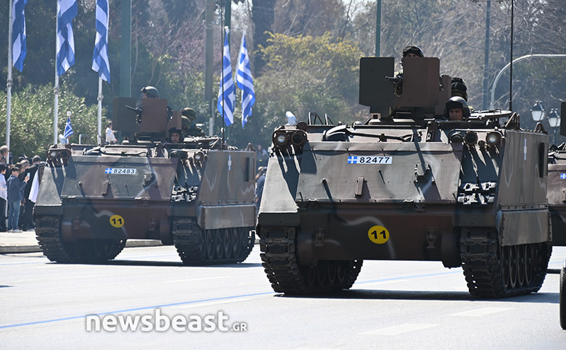 Τα επιβλητικά Marder 1A3 συμμετείχαν για πρώτη φορά στην στρατιωτική παρέλαση για την 25η Μαρτίου