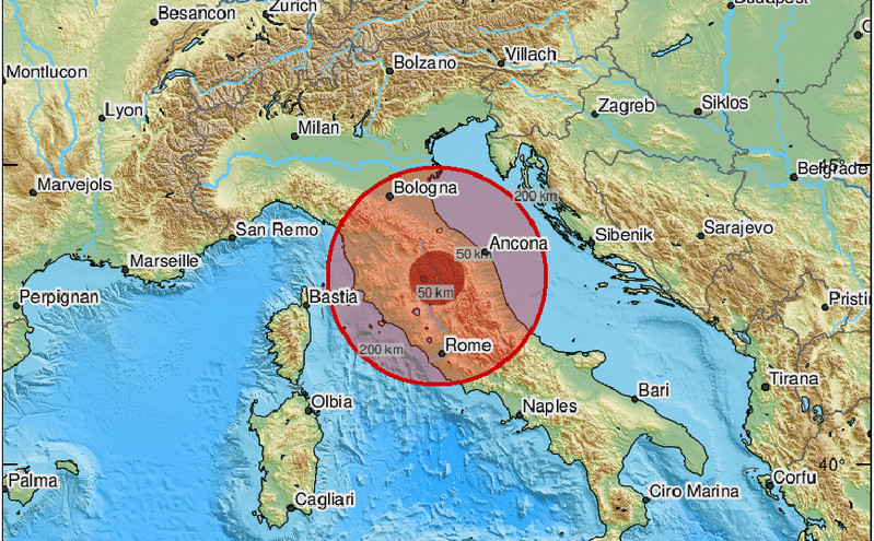 Ιταλία: Νέος σεισμός με επίκεντρο την Περούτζια