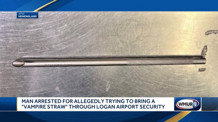 Ταξιδιώτης συνελήφθη στο αεροδρόμιο της Βοστόνης επειδή είχε σε χειραποσκευή αιχμηρό μεταλλικό «καλαμάκι για βαμπίρ»