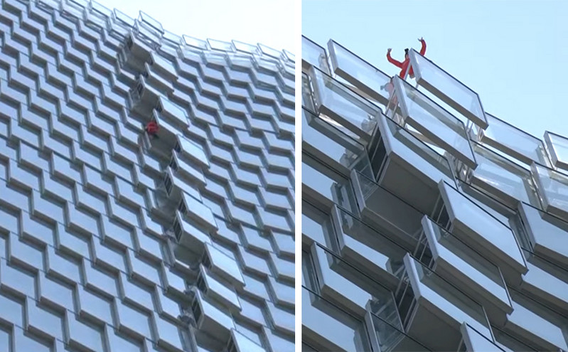 Ο Γάλλος «Spiderman» σκαρφάλωσε 38 ορόφους και κατακεραύνωσε τον Μακρόν &#8211; «Να επιστρέψει στη Γη… χωρίς δίκτυ ασφαλείας»
