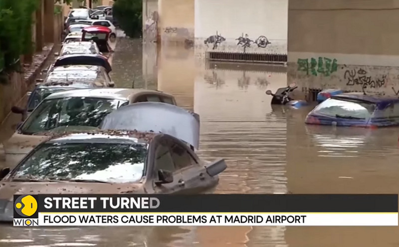 Σε κατάσταση συναγερμού η Ισπανία λόγω σφοδρών καταιγίδων &#8211; Καταρρακτώδεις βροχές και πλημμύρες