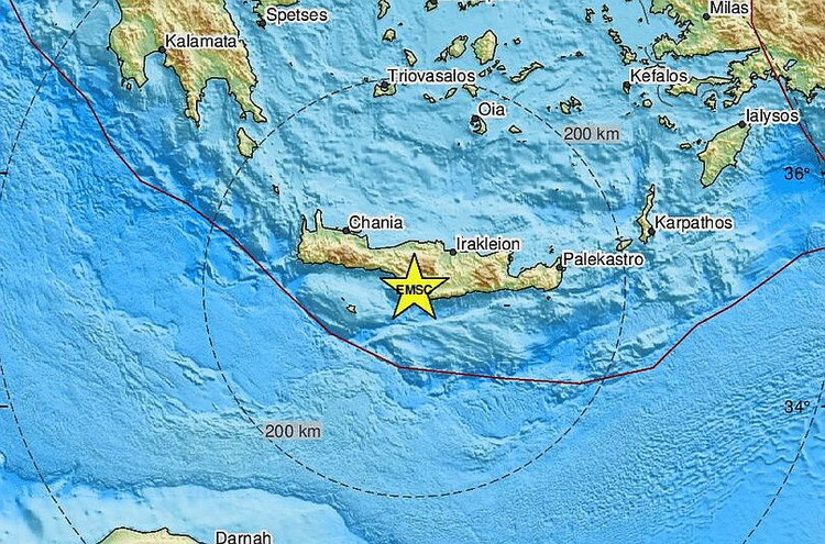 Σεισμός τώρα στο Ηράκλειο Κρήτης