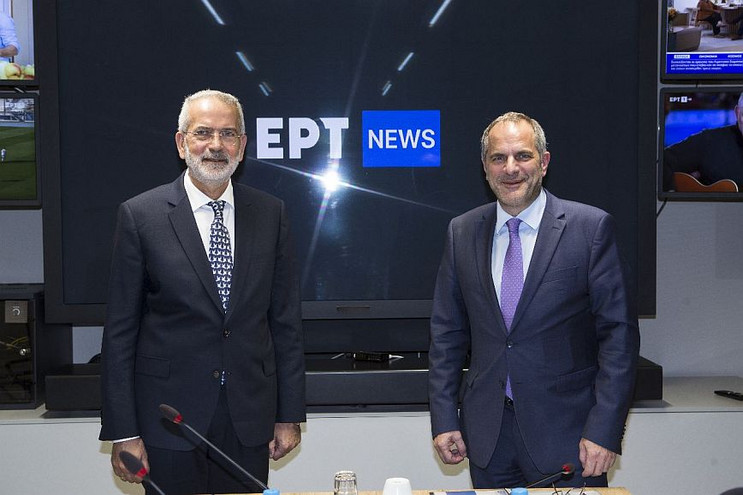 Ο Ιωάννης Σαρμάς επισκέφτηκε το Ραδιομέγαρο της ΕΡΤ