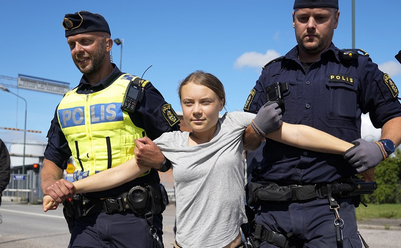 Η σουηδική αστυνομία έκοψε πρόστιμο στην Γκρέτα Τούνμπεργκ για απείθεια
