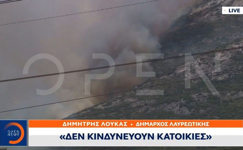 Δήμαρχος Λαυρεωτικής για φωτιά στον Κουβαρά: Μόνο εναέρια μέσα μπορούν να βοηθήσουν, η φωτιά έχει ανέβει το βουνό