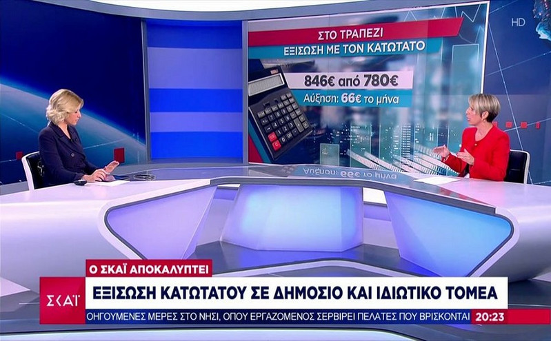 Έρχεται εξίσωση κατώτατου μισθού Δημόσιου και Ιδιωτικού τομέα