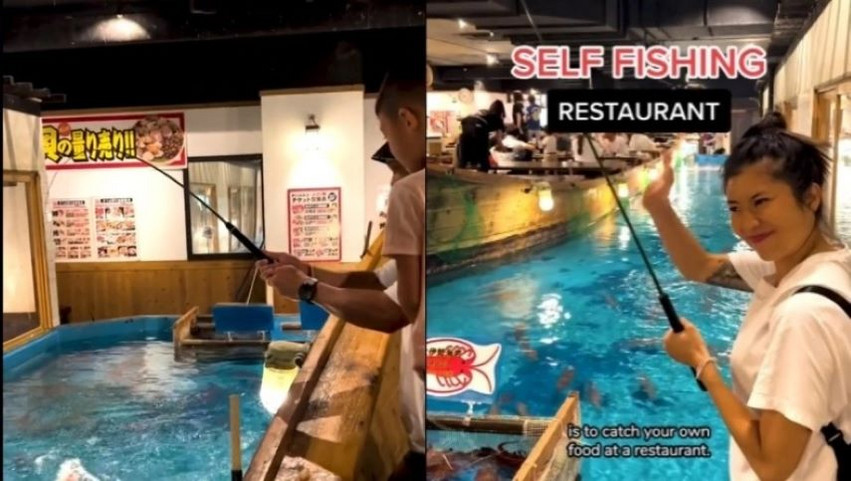 Αυτό είναι το πιο περίεργο εστιατόριο που έχει φάει ποτέ: Πρέπει να ψαρέψεις μόνος σου το ψάρι που θα φας