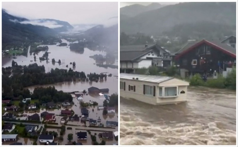 Χιλιάδες άνθρωποι ξεσπιτώθηκαν λόγω καταστροφικών πλημμυρών στη Νορβηγία