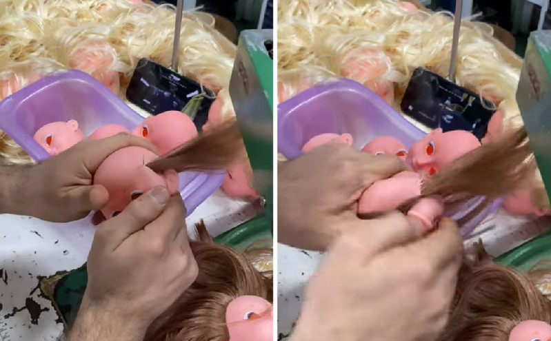 Το ιδιαίτερο βίντεο που δείχνει πώς μπαίνουν τα μαλλιά στις πλαστικές κούκλες