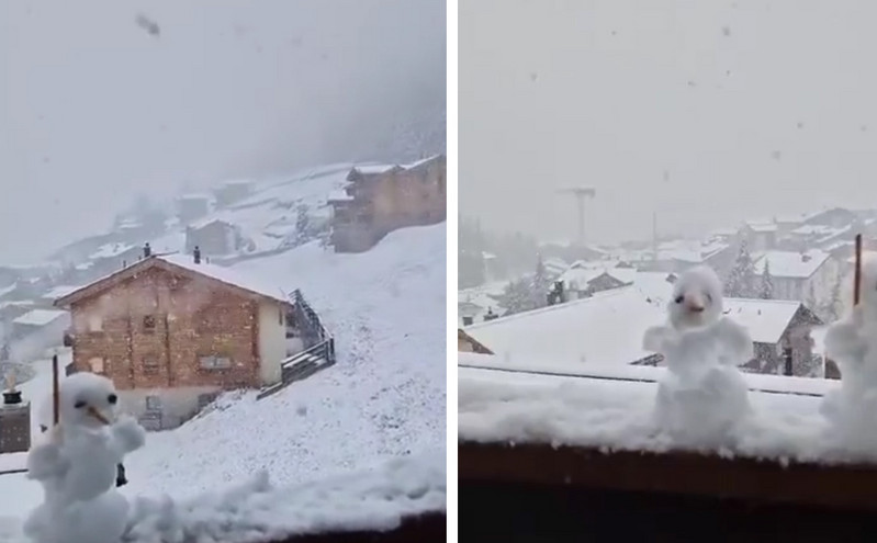 Μετά τον καύσωνα, ήρθε το χιόνι στην Ελβετία &#8211; Η θερμοκρασία έπεσε κατά 30 βαθμούς μέσα σε τέσσερις ημέρες
