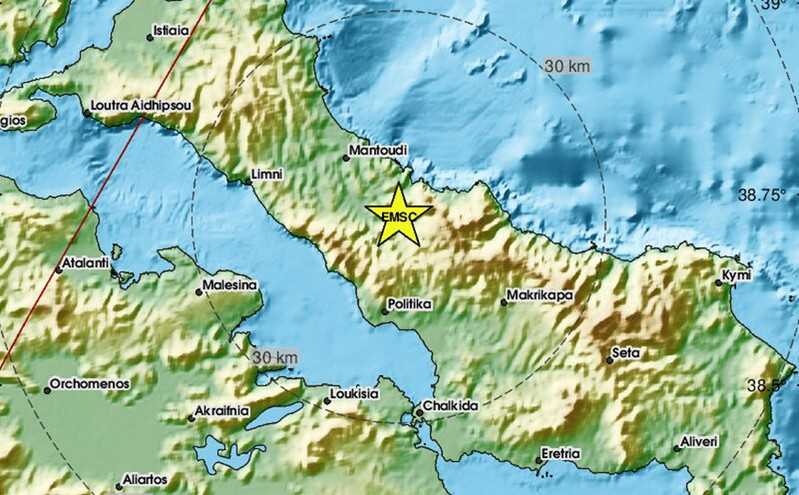 «Ανώνυμο» το ρήγμα στην Εύβοια που έδωσε τον σεισμό των 5,2 ρίχτερ