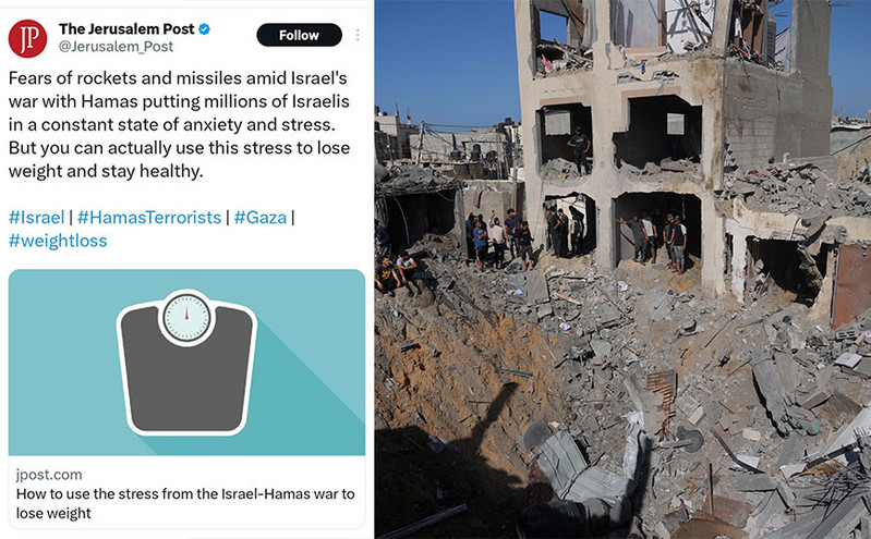 Σάλος με άρθρο της Jerusalem Post – «Πώς να χρησιμοποιήσετε το άγχος του πολέμου για να χάσετε βάρος»