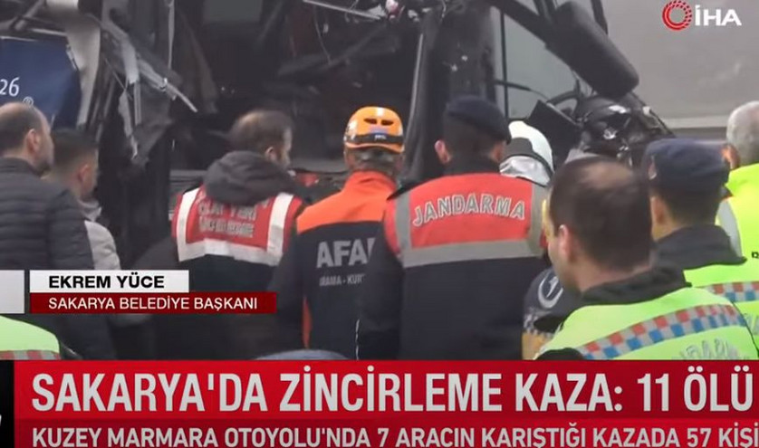 Τρομακτικό τροχαίο δυστύχημα με 11 νεκρούς και 57 τραυματίες στην Τουρκία