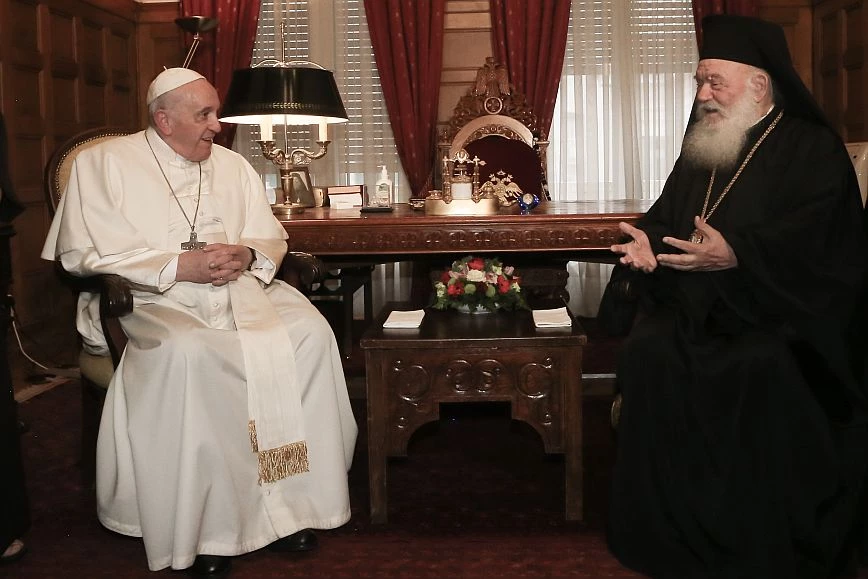 Συνάντηση Πάπα Φραγκίσκου με Αρχιεπίσκοπο Ιερώνυμο