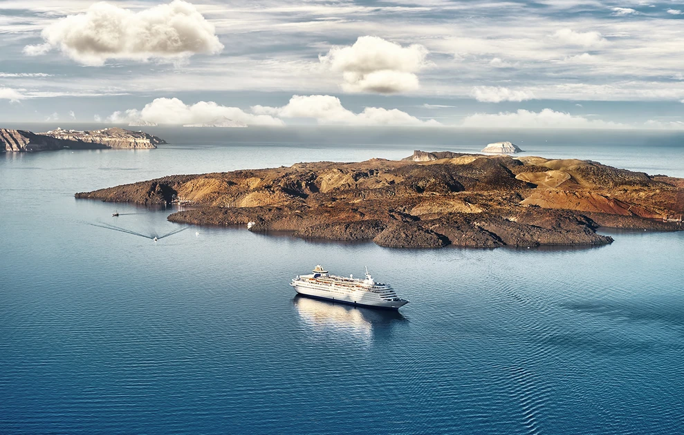 a cruise ship in the water